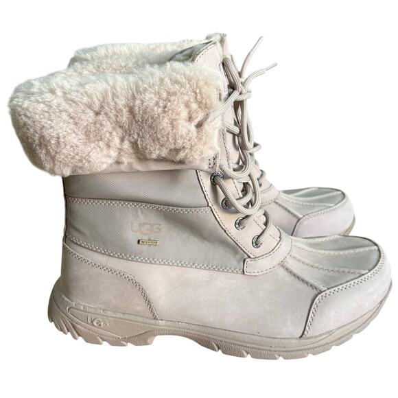 BRAND NEW UGG Butte Mono Putty Leather Fur Snow Winter Boots Men’s 10 - 1120979 main image 10